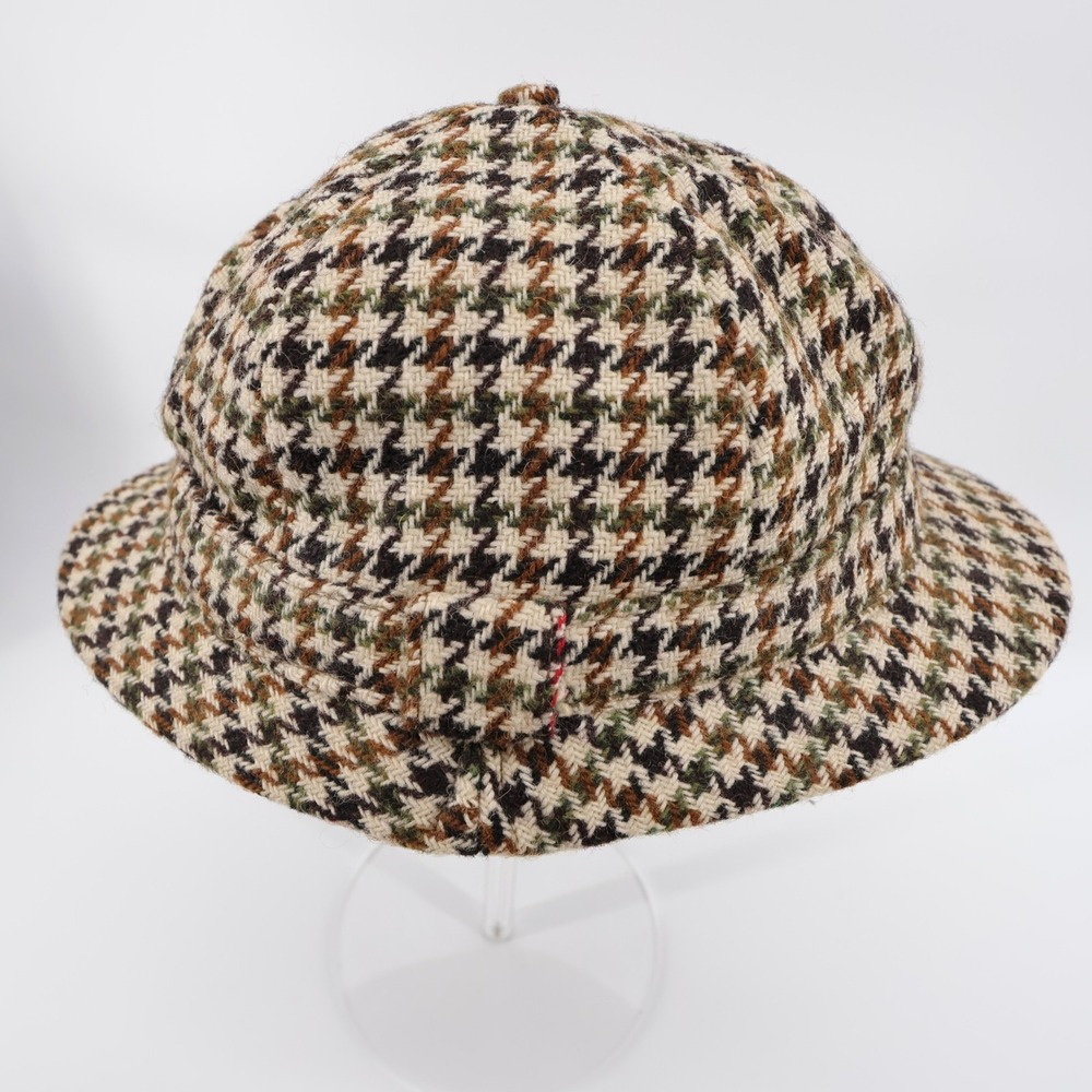 Dunn & Co Houndstooth Wool Bucket Hat Brown Mens 7β 1/4